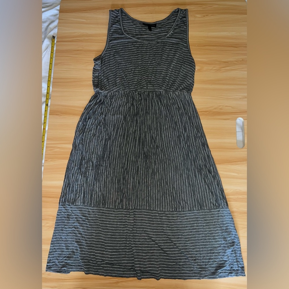 Lane Bryant Gray and White A-line Sundress